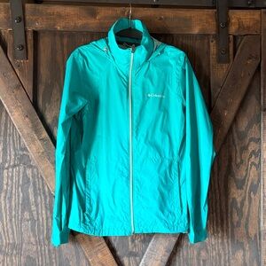 Columbia Teal Lightweight Windbreaker Rain Jacket